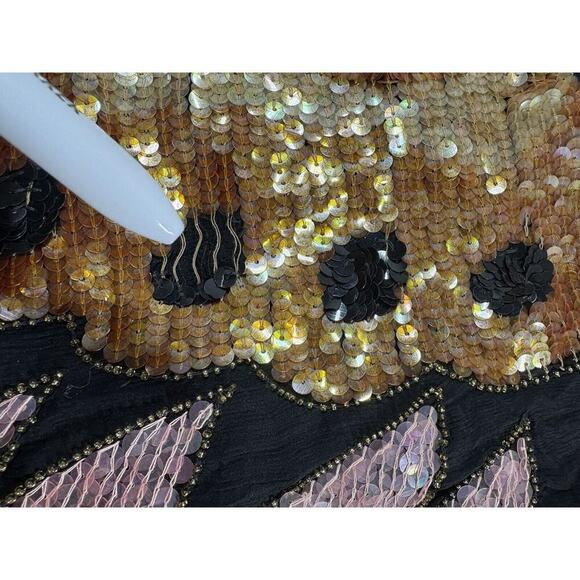 Swee Lo Top Woman’s L Pink‎ Butterfly Coachella Silk Festival Boho Retro Vintage - Picture 13 of 16